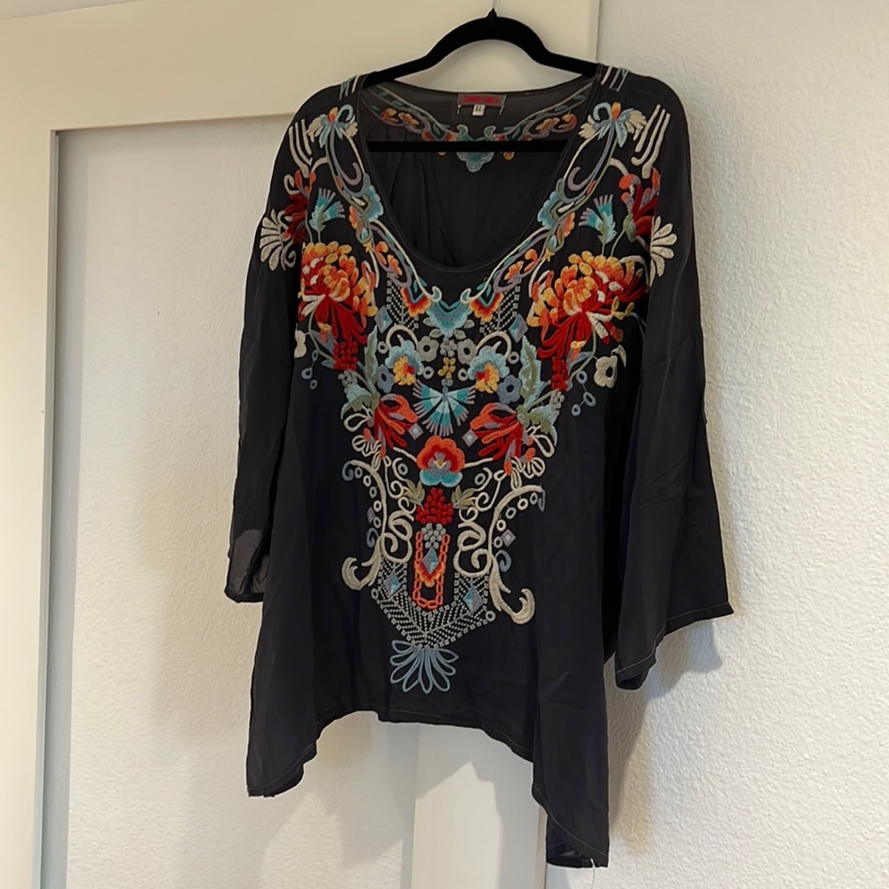 Johnny Was Embroidered Blouse